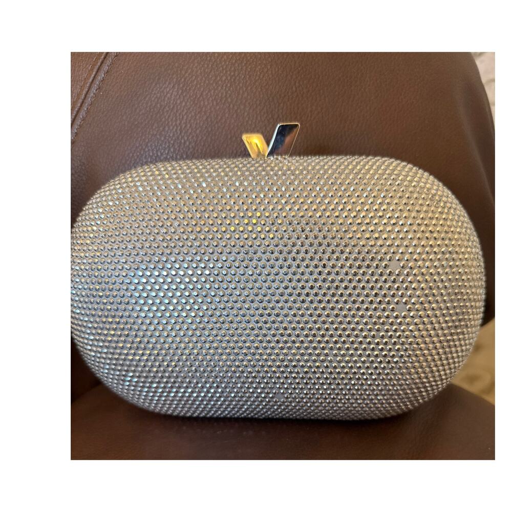 NEW Olga Berg Quartz Oval Clutch, New With Tag, Sparkle & Bling